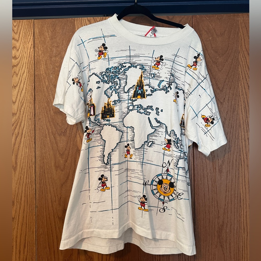 Vintage Mickey Mouse Map T-shirt